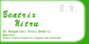 beatrix mitru business card
